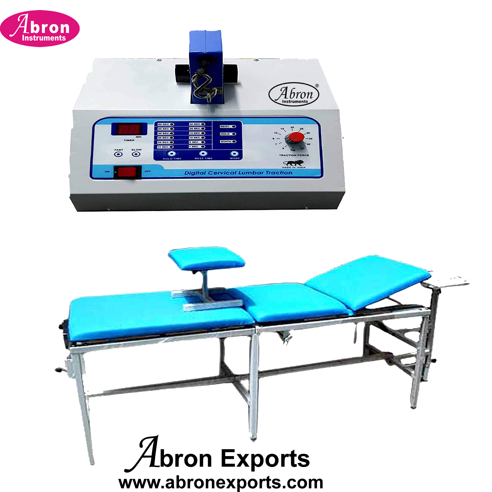 Physiotherapy Traction Machine with Table 3 Fold Equipment Hospital Medical Abron ABM-1921-TM 
